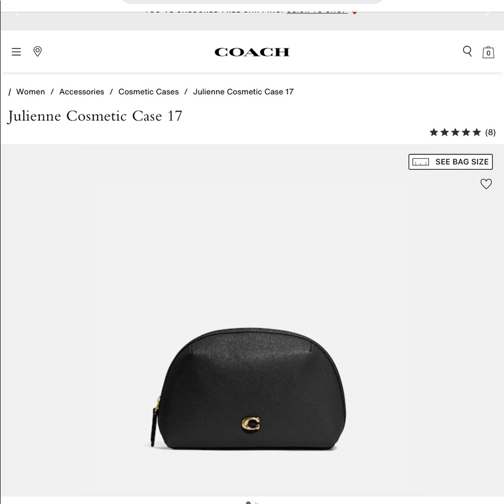 Coach Julienne Cosmetic Case 17 NWOT